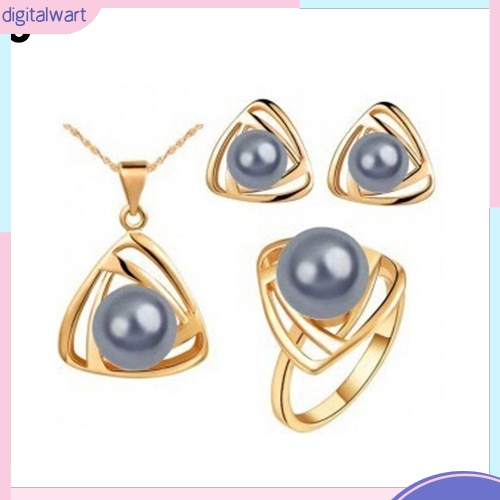 Bộ Trang Sức Mặt Ngọc Trai Nhân Tạo Thời Trang Dành Cho Nữ