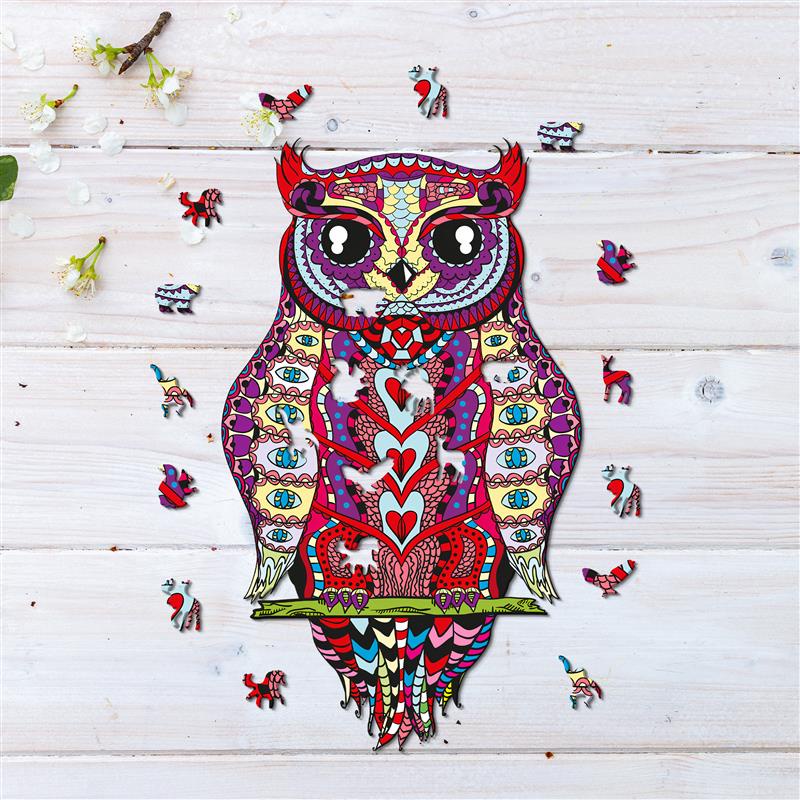 Bộ xếp hình gỗ đồ chơi Thegioipuzzle ghép hình puzzle con vật- Con Cú