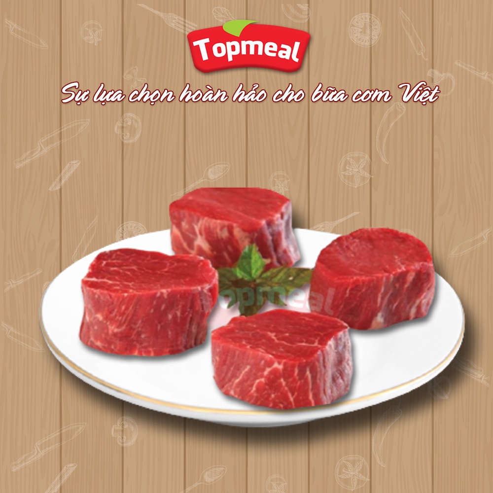 HCM - Trâu Ấn Độ cắt khúc Topmeal (900g) - Thích hợp với các món xào, nhúng mẻ, hấp, nướng, hầm,... - [Giao nhanh TPHCM]
