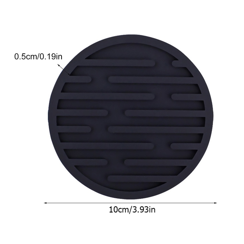 Đế Lót Ly Thủy Tinh Cách Nhiệt Hình Tròn Bằng silicone Dày 10cm