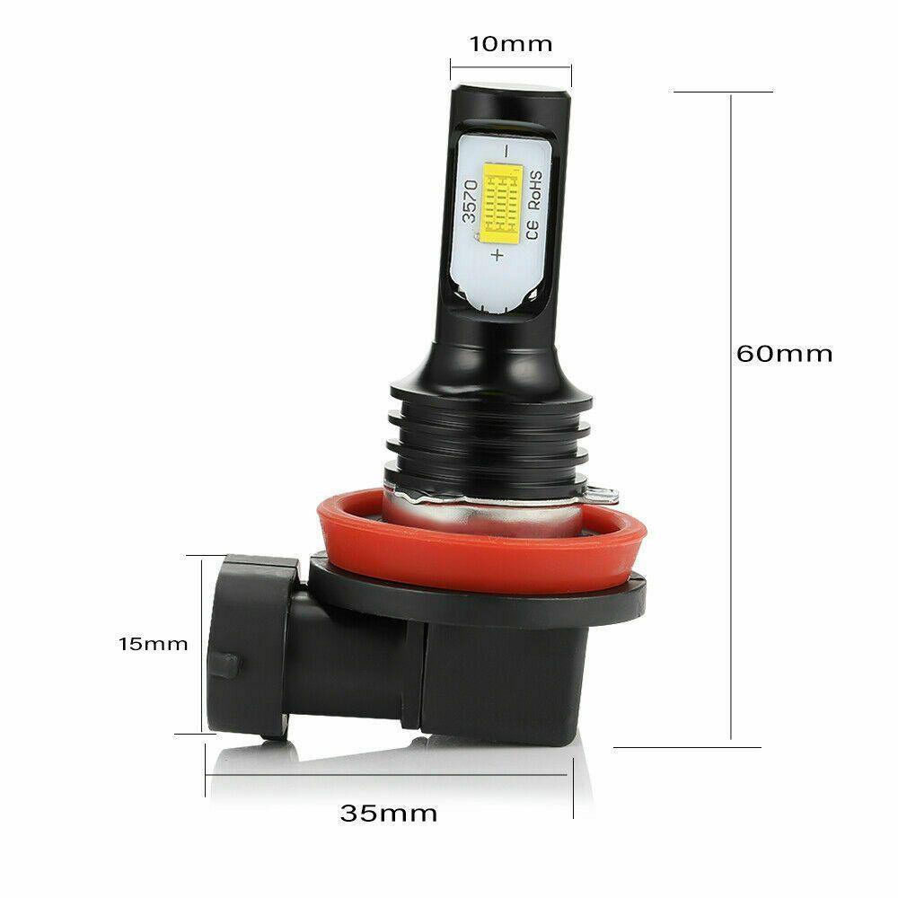 Set 2 Đèn Sương Mù Siêu Sáng 80W 8000K H11 / H9 DRL Dành Cho Ô Tô