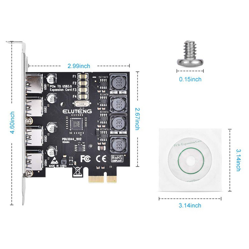 Card Mở Rộng Usb 3.0 Pci-E Sang Usb3.0 Cho Windows 10 / 8.1 / 8 / 7 / Xp | BigBuy360 - bigbuy360.vn