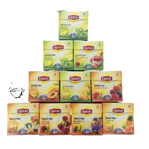 Trà lipton, trà túi lọc Nga hộp 20 túi 4 vị thơm nhất date 2 năm