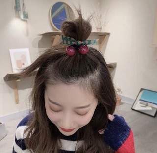 Dây buộc tóc, chun cột tóc quả Cherry xinh xắn