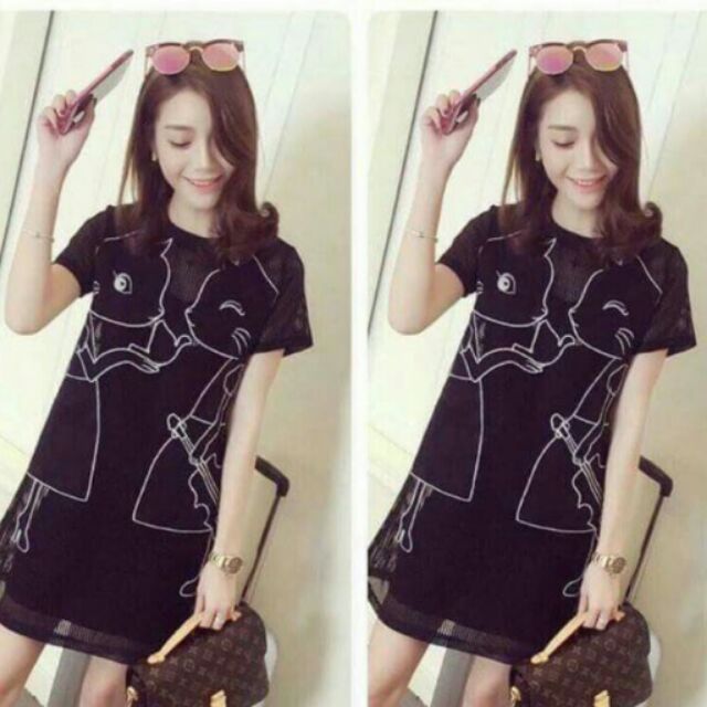 Đầm suông phối lưới 😚😚😚😚😚❤❤❤❤
