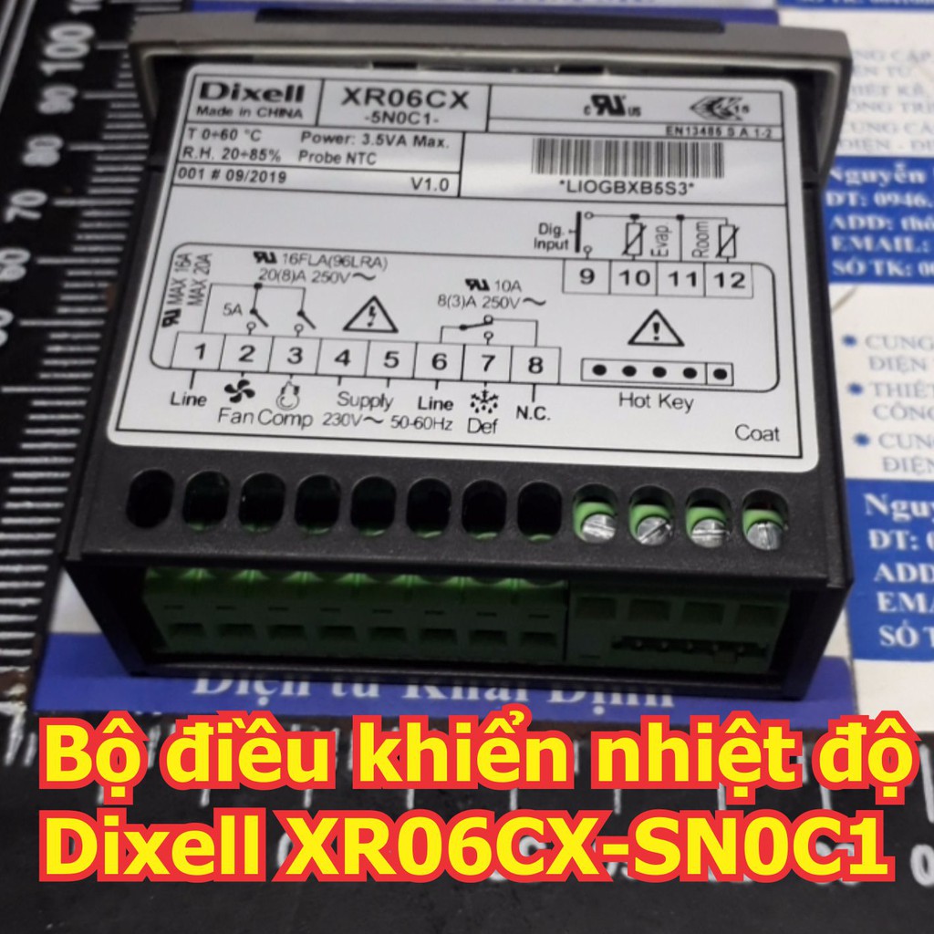 bộ điều khiển nhiệt độ kho lạnh, themostat controller DIXELL XR06CX SN0C1 kde5249