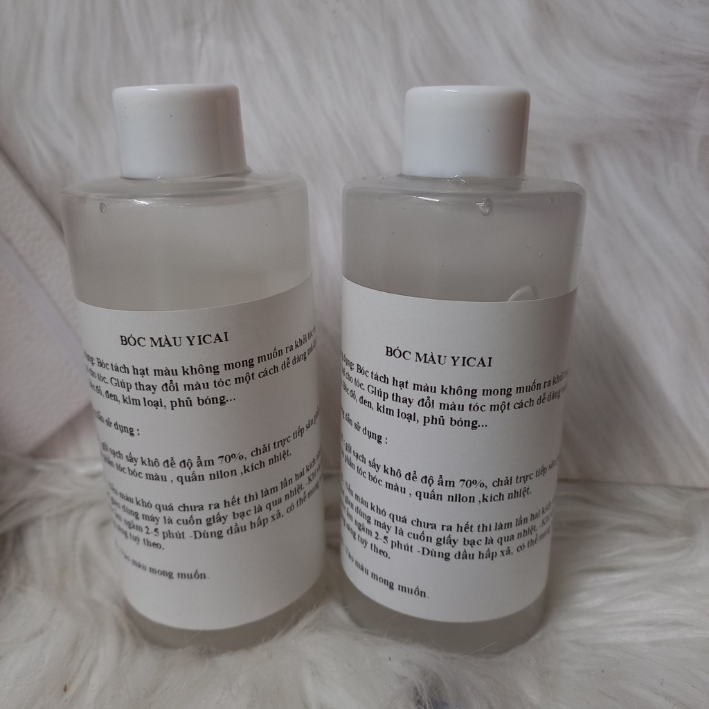 Bóc màu đen,màu đỏ, phủ bóng YICAI 500ml, chai chiết 250ml -