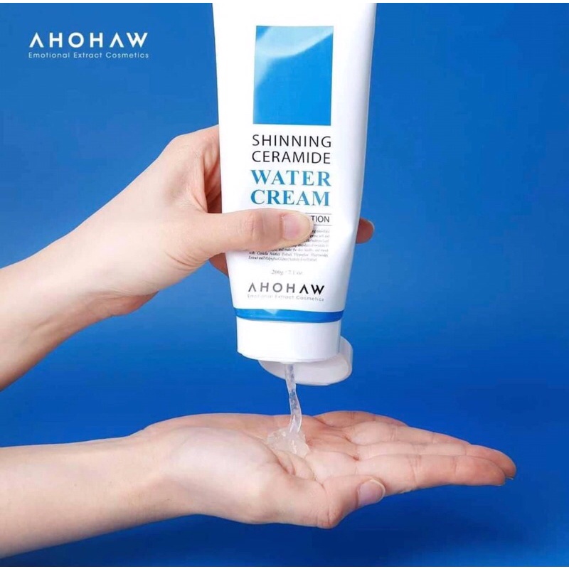 Kem Cấp Nước Ahohaw Shining Ceramide Water Cream 200g Bảo Vệ Làn Da Khỏe Mạnh