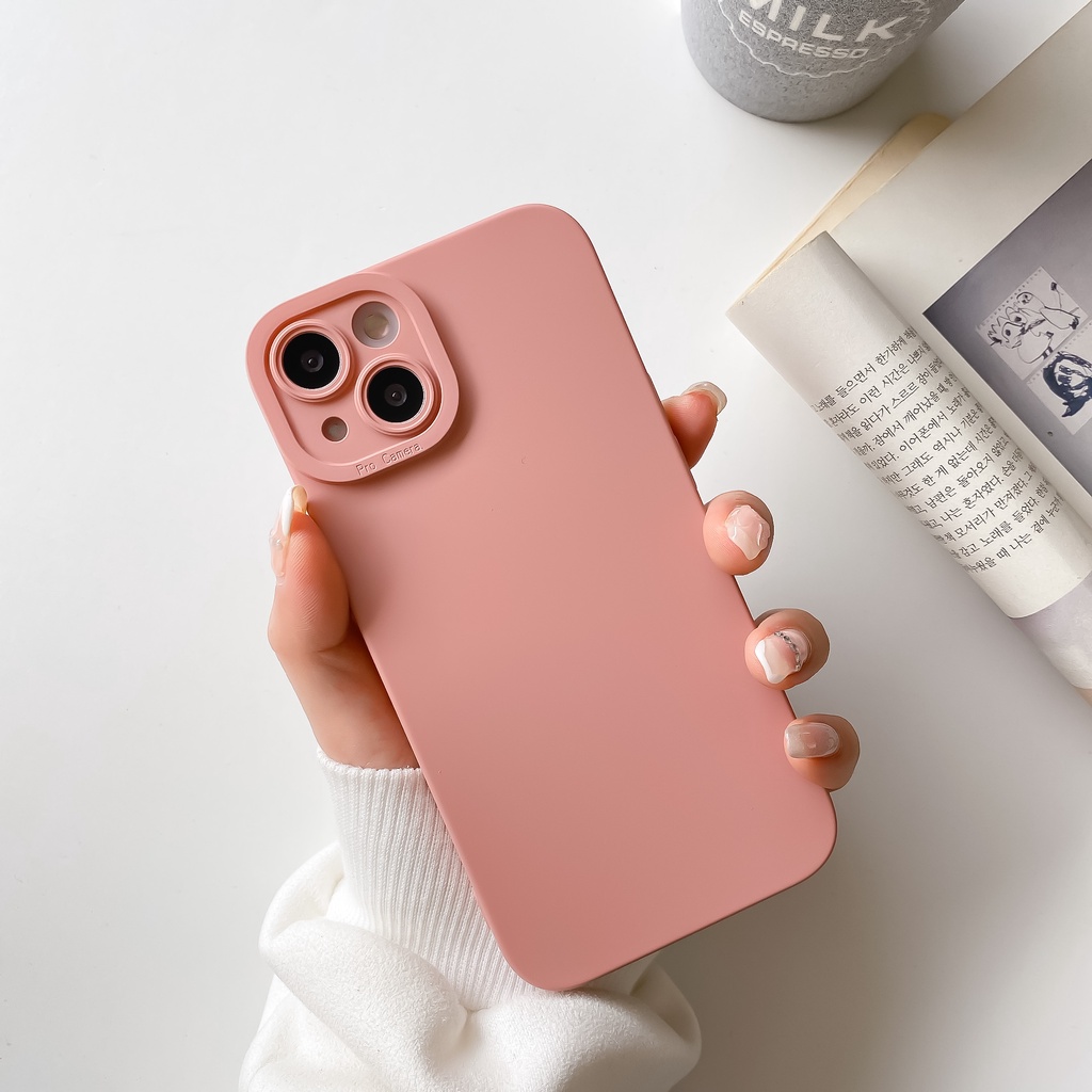 Casing Oppo A15 A15S A53 A33 A31 2020 A52 A72 A92 Reno 6 5 Pro 4G 5G Realme XT X K3 F11 VIVO Y19 Y20 Y20S Y20S G Y12i Y12A Y12S 2021 Y17 Y12 Y15 U10 Y12i S1 Straight Edge Fine Hole Shockproof Anti-fall Soft Phone Case