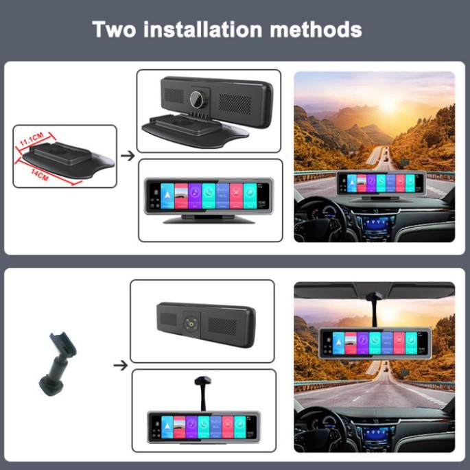 Sản Phẩm Camera hành trình 360 độ dành cho ô tô, gắn gương và taplo của xe. Thương hiệu cao cấp Phisung - T88 | BigBuy360 - bigbuy360.vn