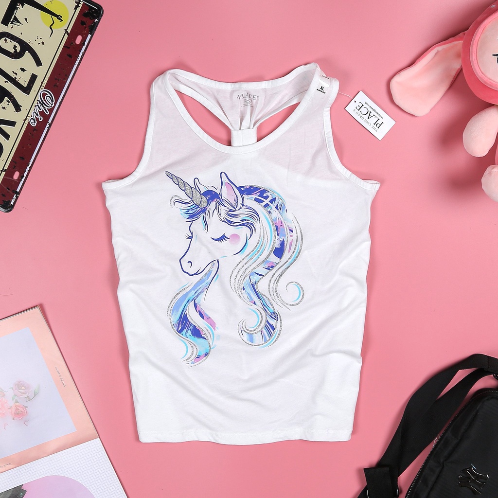 Áo thun cộc tay bé gái Place size đai hàng vnxk