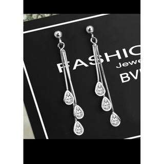 Bông tai inox nữ tua rua cao cấp BHBT324