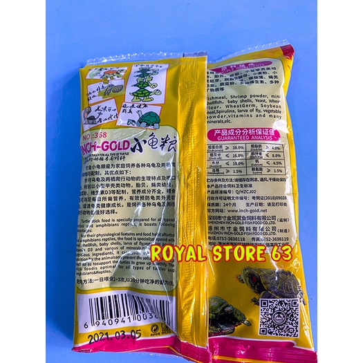 Thức ăn cho Rùa, Baba Inch Gold gói 40gram