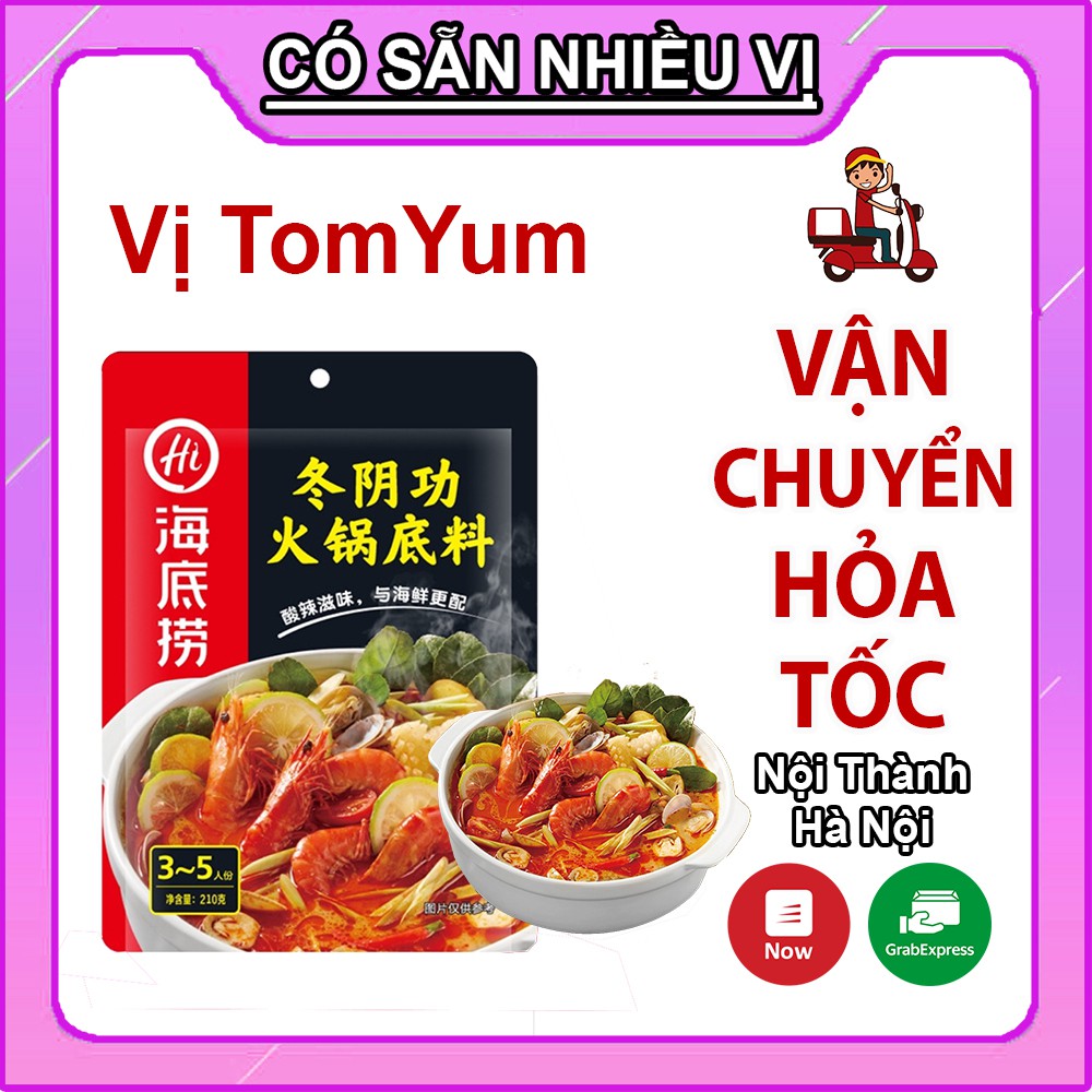 Cốt lẩu haidilao vị tomyum chua cay - gia vị lẩu tứ xuyên có sẵn nhiều vị date mới giao ngay trong 2h