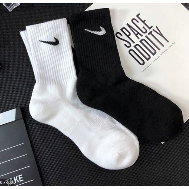 Tất Vớ Nike Trắng Đen Thể Thao Cổ Ngắn Cổ Trung Cổ Cao Nam Nữ Vải Dệt Kim