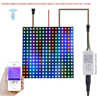 Bộ điều khiển đèn Led SP110E bằng ứng dụng IOS Android - Điện áp 5V-24V