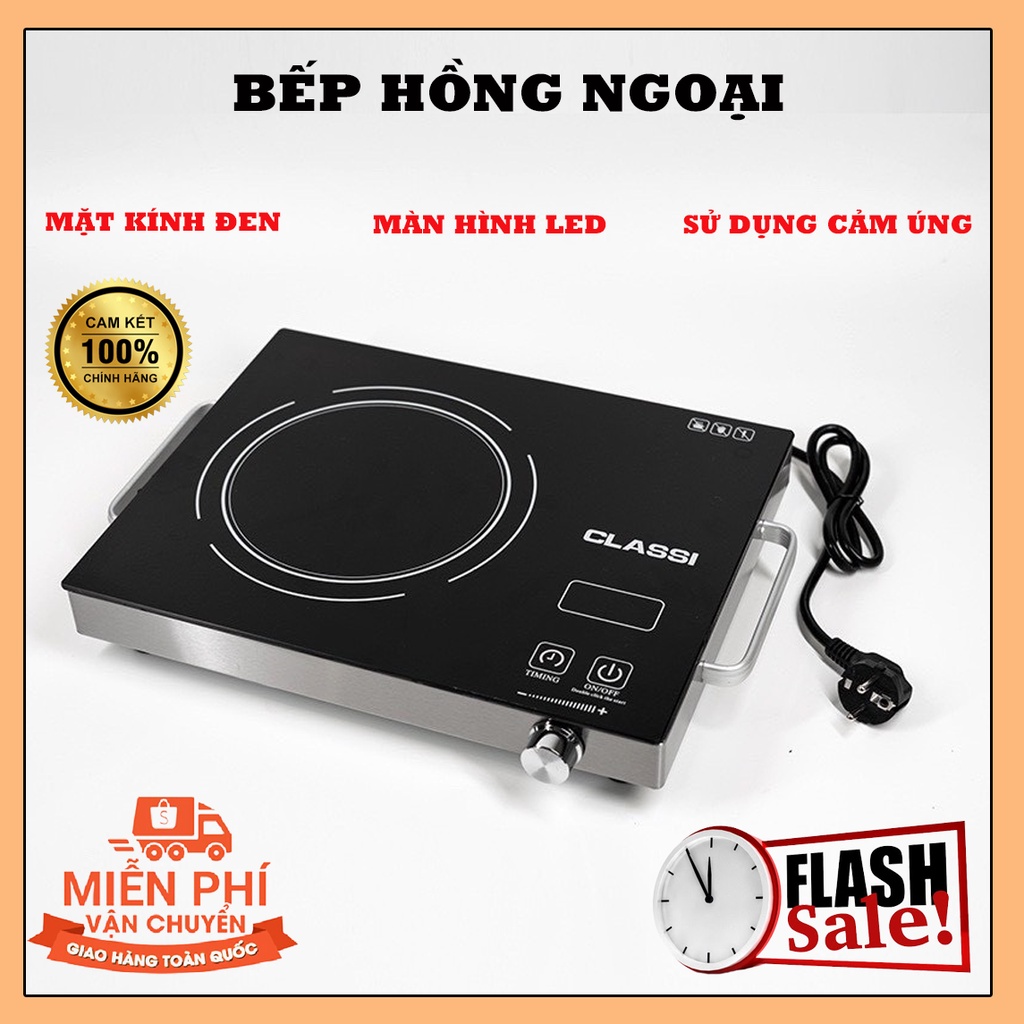 Bếp hồng ngoại KALAS bếp hồng ngoại đơn - Công Suất 3500W mặt kính chịu nhiệt, chịu lực, không kén nồi