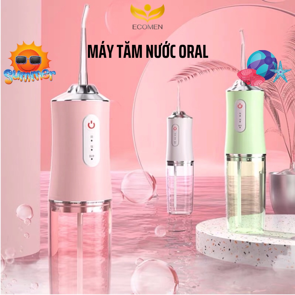 Máy Tăm Nước Cầm Tay Xiaomi 3 Chế Độ Xịt Chuẩn Nha Khoa 4 Đầu Phun Vệ Sinh Răng Miệng HERATECH Bảo Hành 36 Tháng