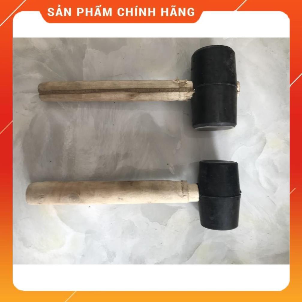 [Ảnh thật tự chụp]Búa cao su đen cán gỗ 2 cỡ