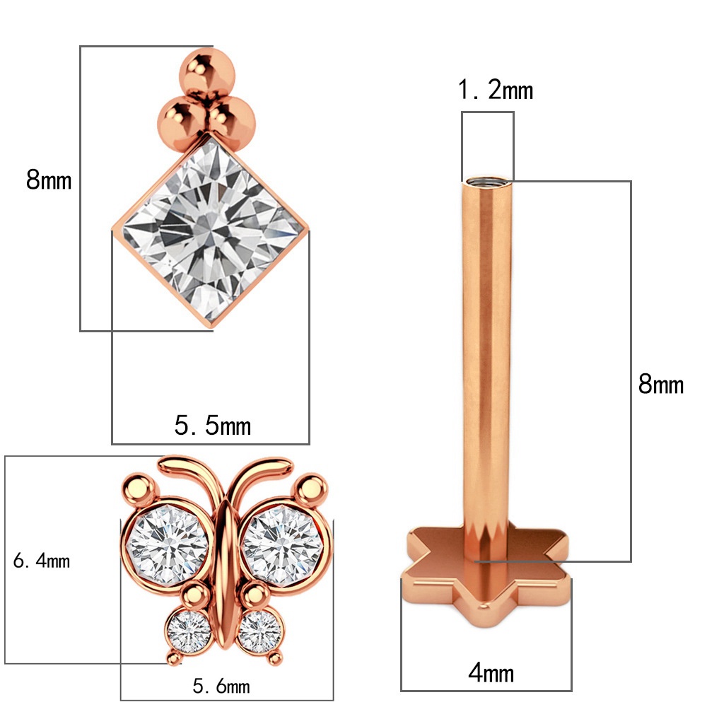 Khuyên xỏ sụn tai bằng thép 17 kiểu dáng thời trang