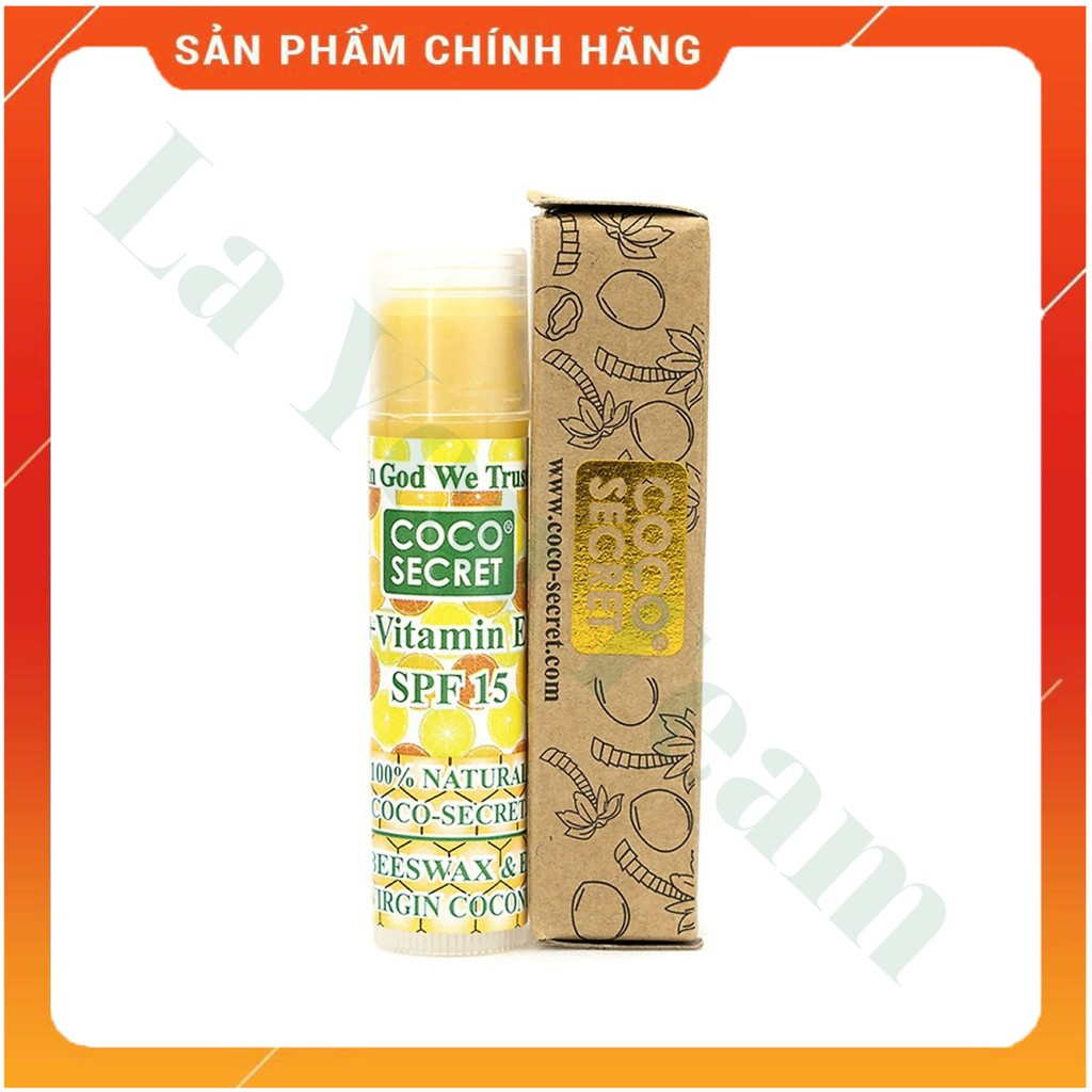 Son Dưỡng Môi ⚡️𝐅𝐑𝐄𝐄 𝐒𝐇𝐈𝐏⚡️Tinh Dầu Dừa Sáp Ong Vitamin E Coco Secret 5g Mềm Mượt Môi