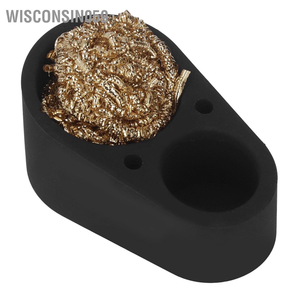 Wisconsin059 Hàn đầu mút sắt làm sạch hơn Dây đồng thau Làm giữ silicone Phụ kiện bi đôi