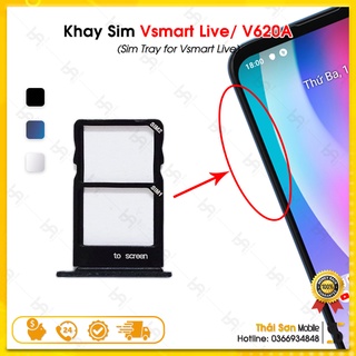 Khay Sim Vsmart Live / V620A – Khay Đựng Sim SD Điện Thoại Vsmart Zin Bóc Máy
