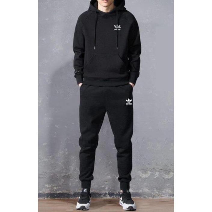 Bộ nỉ nam Adidas có mũ dày mặc cực ấm, Bộ đồ nỉ Thu Đông Nam cao cấp, bộ quần áo nỉ thể thao nam - HÀNG MỚI VỀ Tốt