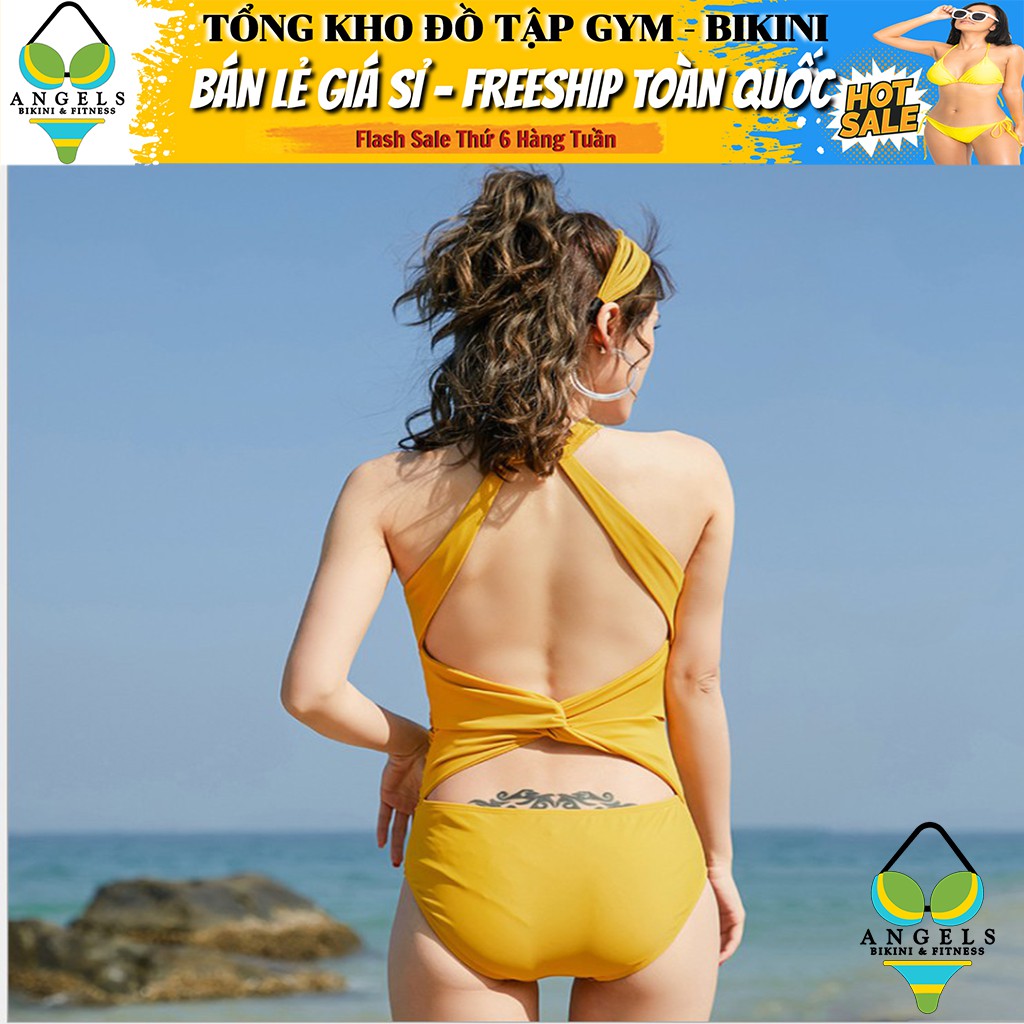 Bikini Bộ Đồ Bơi Body Tạo Khe Màu Vàng Siêu Hot Hàng Nhập Cao Cấp BHN005 [ Giá Sỉ ] | BigBuy360 - bigbuy360.vn