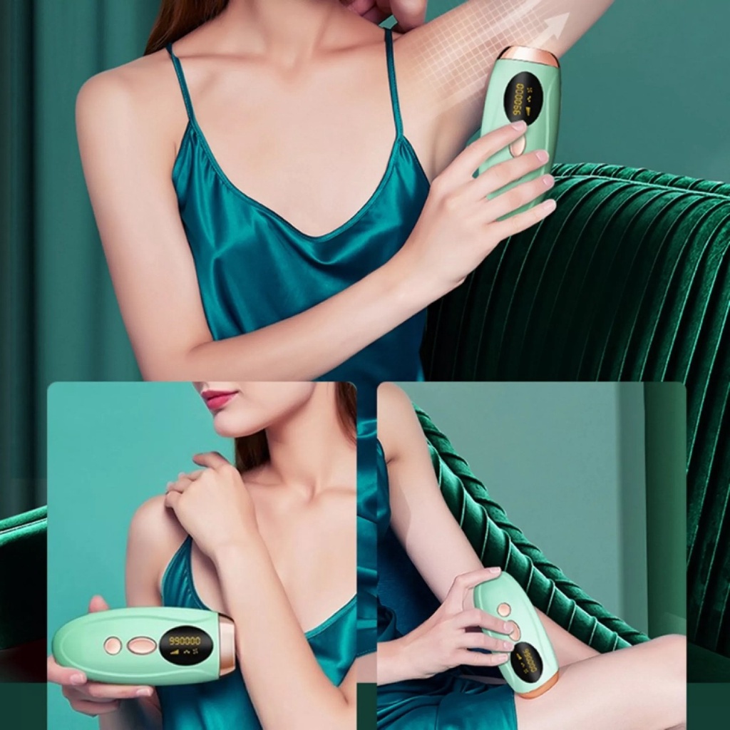 Máy Triệt Lông Vĩnh Viễn Mini IPL Cầm Tay Xung 990000 Sử Dụng Công Nghệ Cao Kết Hợp Với Trẻ Hóa Làn Da Hàng Chính Hãng