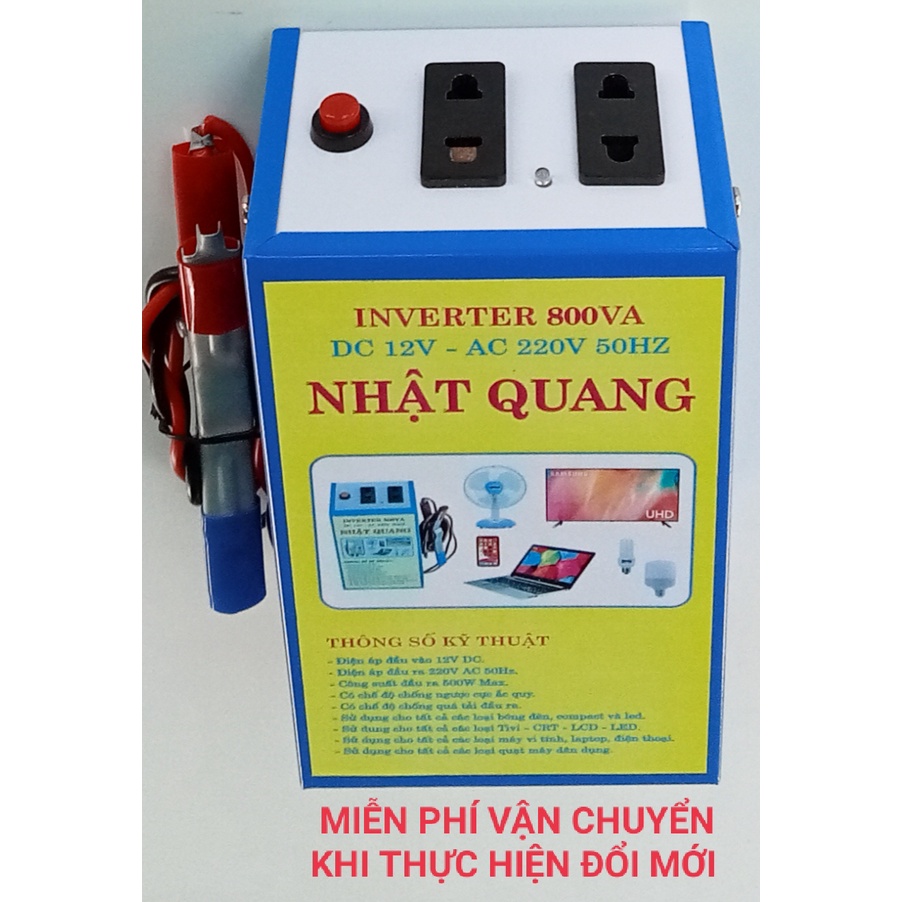 ĐẢO ĐIỆN 12V RA 220V AV 800VA