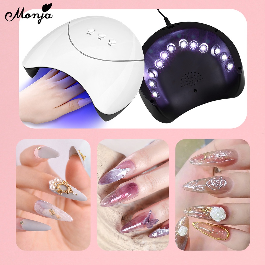 Bộ 12 Đèn LED Cảm Biến Thông Minh 36W Cho Máy Hong Khô Sơn Móng Tay