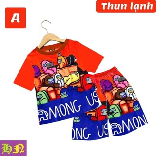 Quần áo trẻ em béo phì bé trai Among US từ 11-55kg - đồ bộ bé trai chất thun cotton lạnh