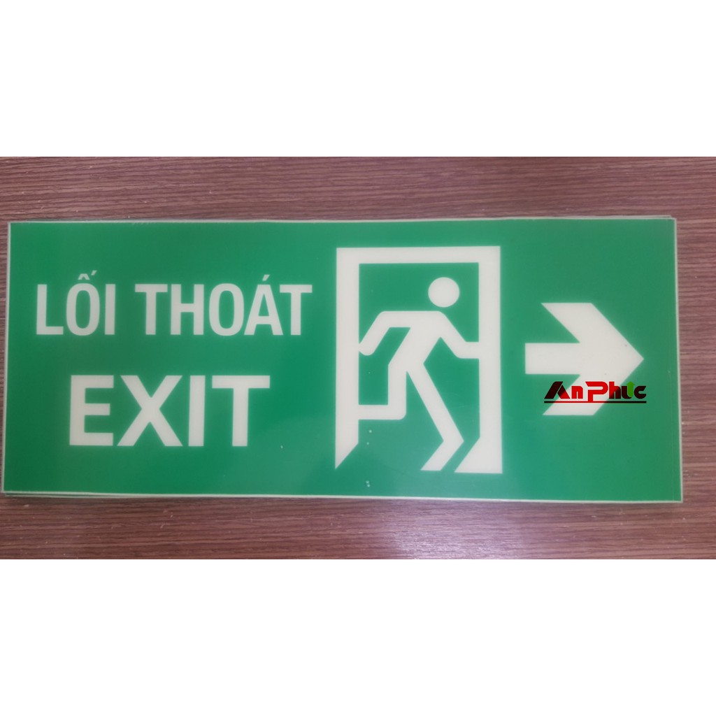 Biển báo Exit lối thoát hiểm dạ quang