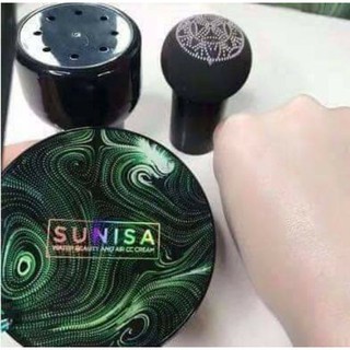 PHẤN NƯỚC KIỀM DẦU SUNISA TẶNG KÈM MÚT TÁN NỀN, CHE PHỦ CAO, LÂU TRÔI MỊN DA 20g toner tự nhiên