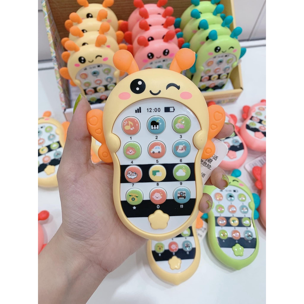 Đồ chơi điện thoại phát nhạc kèm dây đeo cho bé phát triển trí thông minh âm nhạc, đồ chơi trí tuệ đồ chơi giáo dục