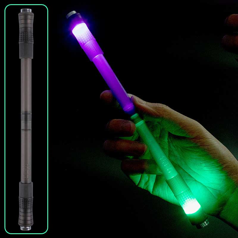 Bút Xoay Có Đèn LED Nhấp Nháy Đa Năng Vui Nhộn Chống Trượt Có Thể Tháo Rời Cho Học Sinh