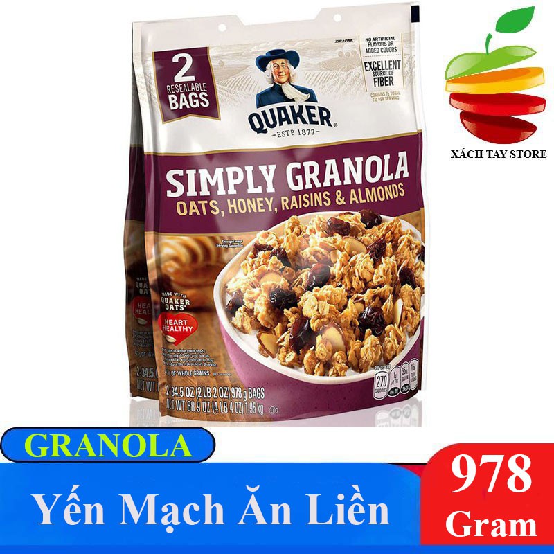 Yến Mạch Ăn Liền Quaker Granola - 978gr | BigBuy360 - bigbuy360.vn