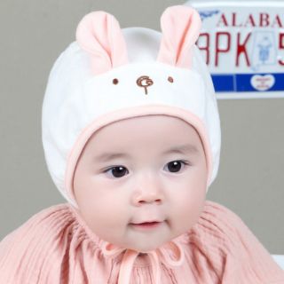 Nón vải thun cotton 2 tai cột dây
