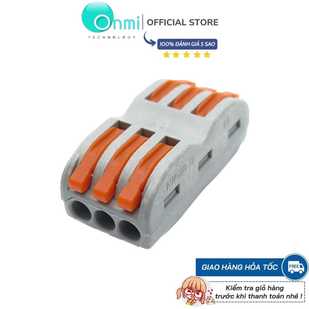 Cút nối  nhanh KV774 PCT 2 đầu 3 vào 3 ra chịu tải 32A chống cháy an toàn tiện lợi
