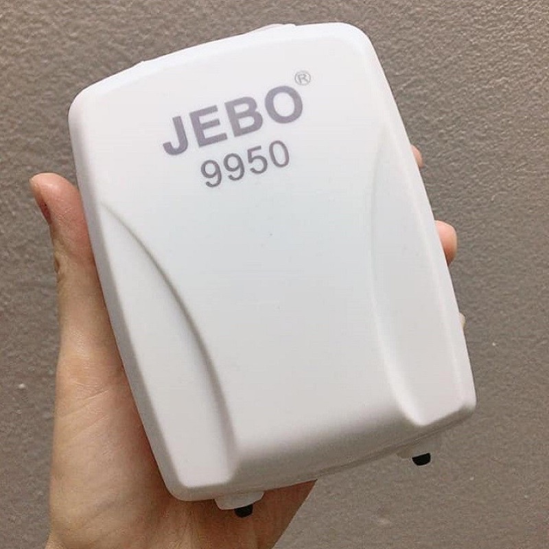 Máy Sủi Khí Oxy 2 Vòi Tích Điện Jebo 9950 cho hồ cá