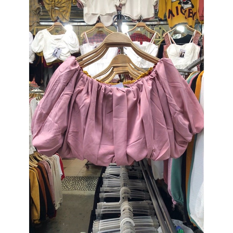 FREESHIP🪴 Áo bẹt vai croptop bí phồng🌱🌱🌱ch