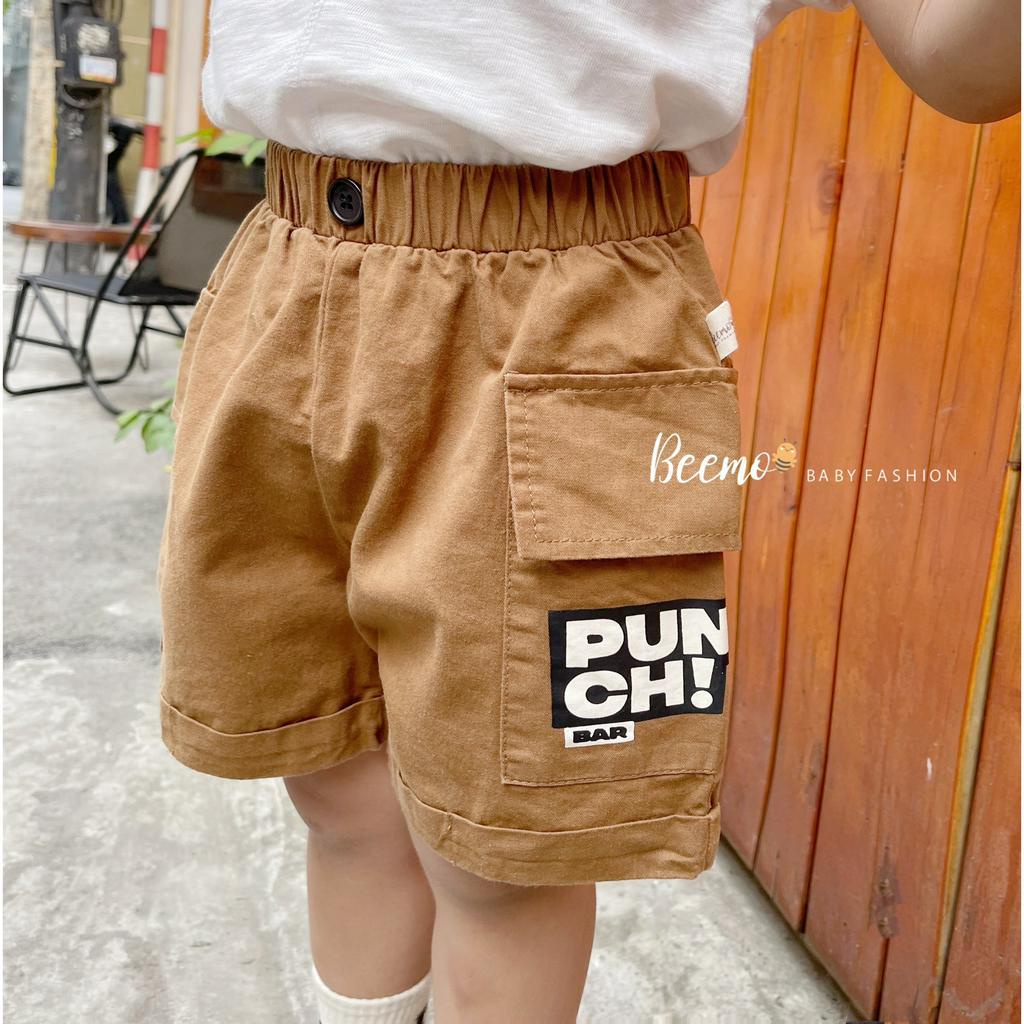 Quần đùi túi hộp cho bé Beemo,Chất liệu thô mềm cao cấp, mặc hè nhẹ tênh,Quần mềm lên phom đẹp xuất sắc  B328
