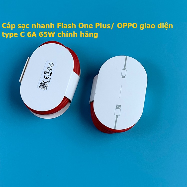 Cáp dữ liệu sạc nhanh gốc WARP / DASH TYPE-C VOOC 65W 6A đa năng thích hợp cho một lần sạc nhanh Plus / oppo