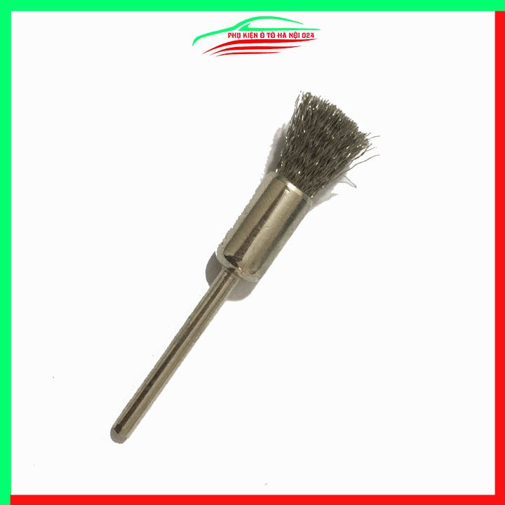 Chổi đánh gỉ trục 3mm sợi đồng đường kính chổi 8mm