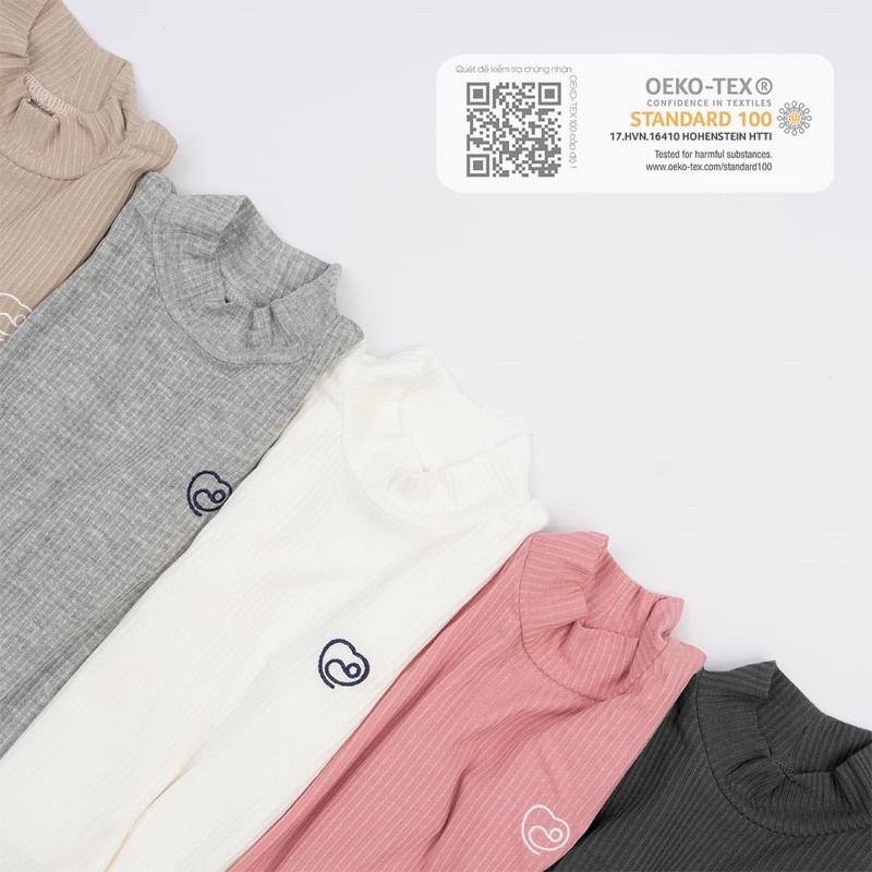 Áo Bu sợi tre cổ 3 phân mềm mịn cho bé trai bé gái