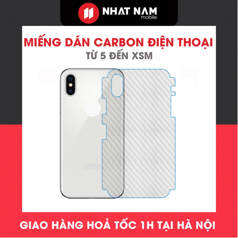 Miếng dán carbon mặt lưng cho các loại iPhone