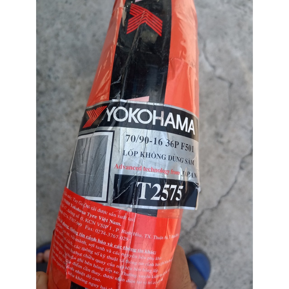 Vỏ trước 70/90-16 TL YOKOHAMA ( Bánh trước Nouvo )