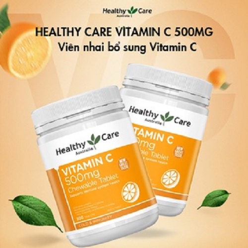 Vitamin C Healthy Care Úc 500mg Kẹo Nhai Bổ Sung C Tăng Sức Đề Kháng Cho Cả Gia Đình (500 viên)