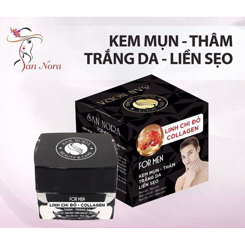 Kem tri mụn và vết thâm cho nam trắng da cho da dầu San nora 20g